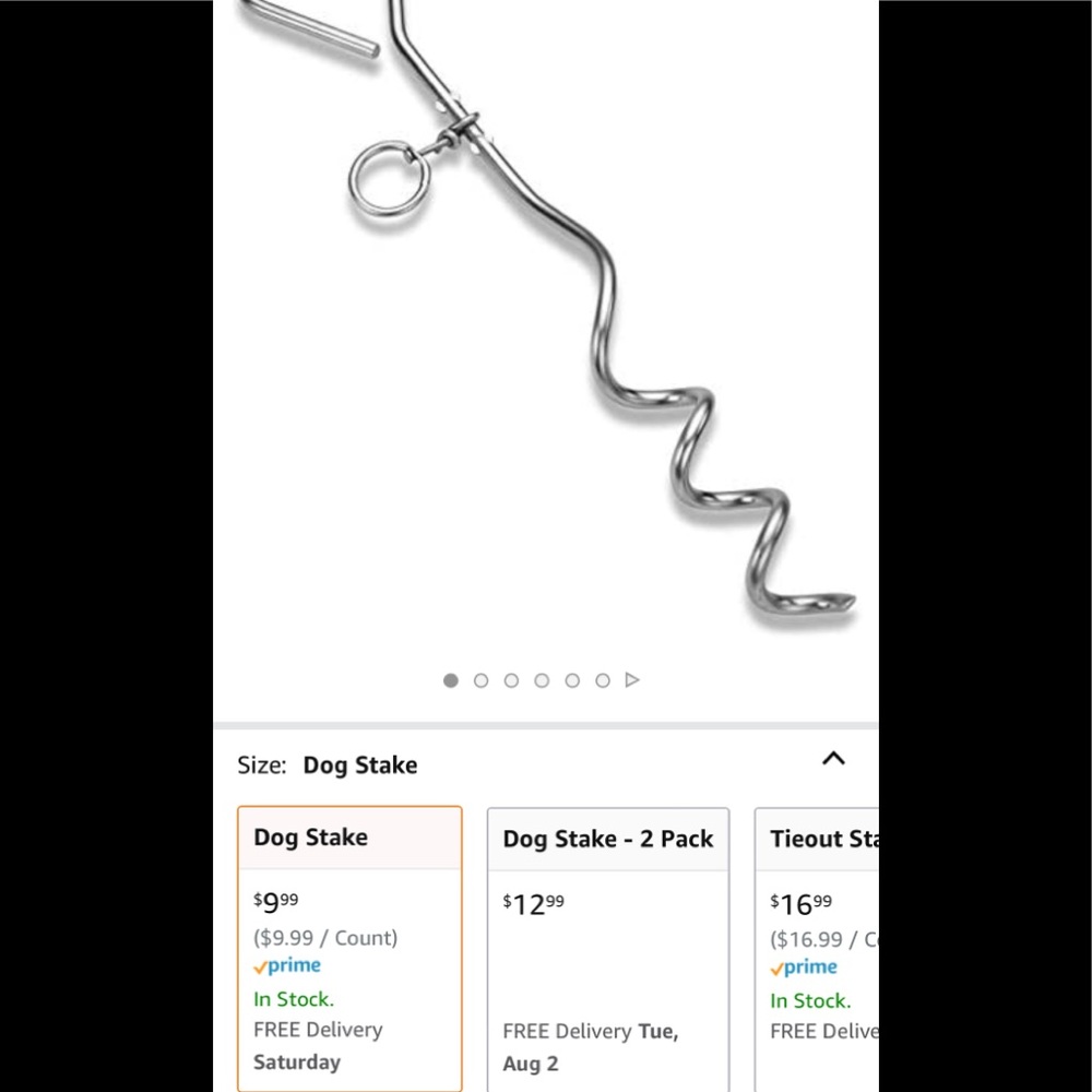 🐶 PET SUPPLIES - Tire Biting Toys, Chrome Yard Stake - Picture 7 of 8